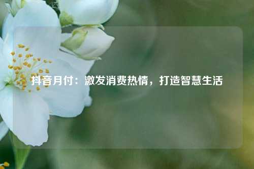 抖音月付：激发消费热情，打造智慧生活